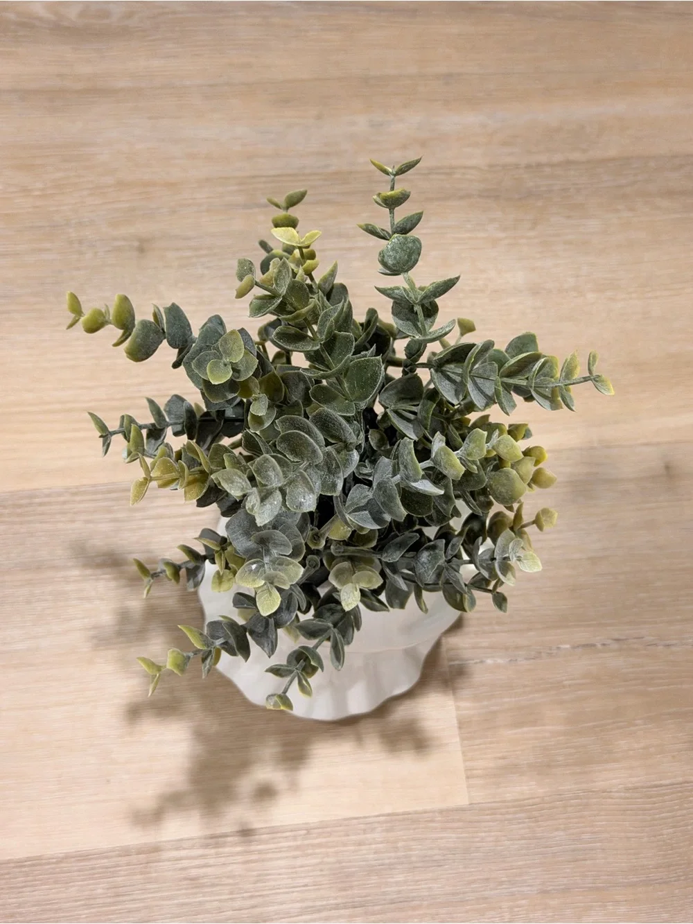 Ghost with floral crown holding books Planter with Greenery